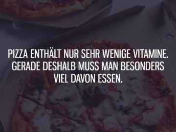 Pizza enthält nur sehr wenige Vitamine